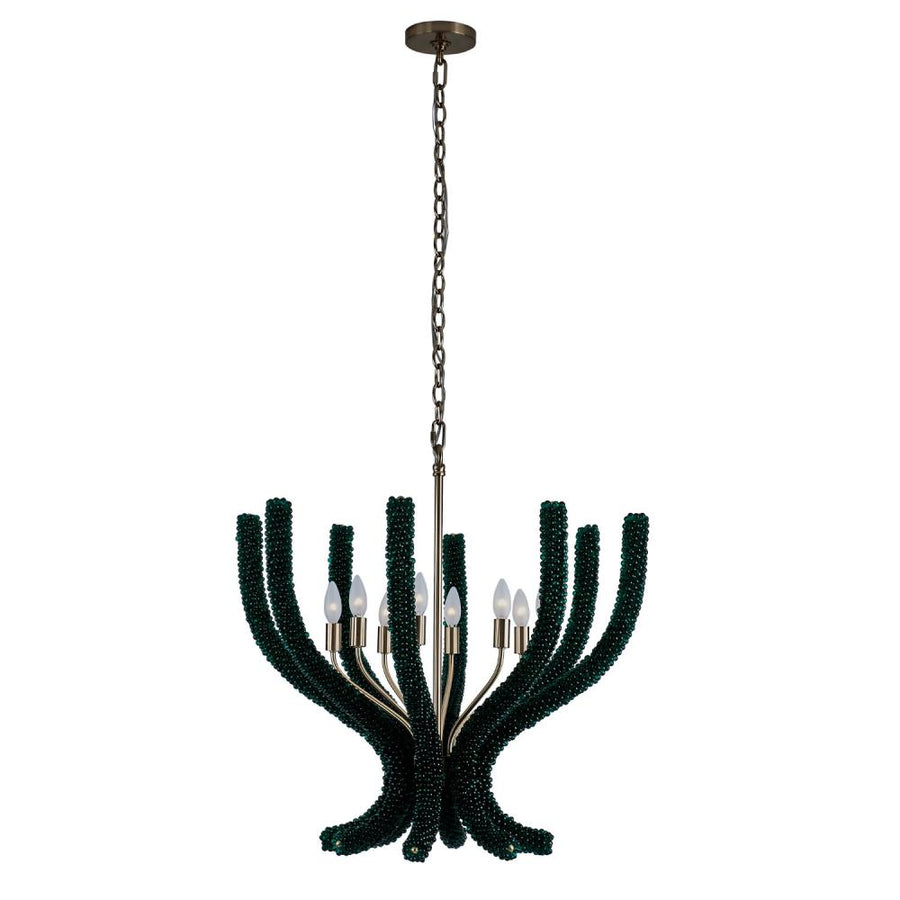 Coral 30 Inch Chandelier – Brushed Champagne Gold – 525955BCG/GRN