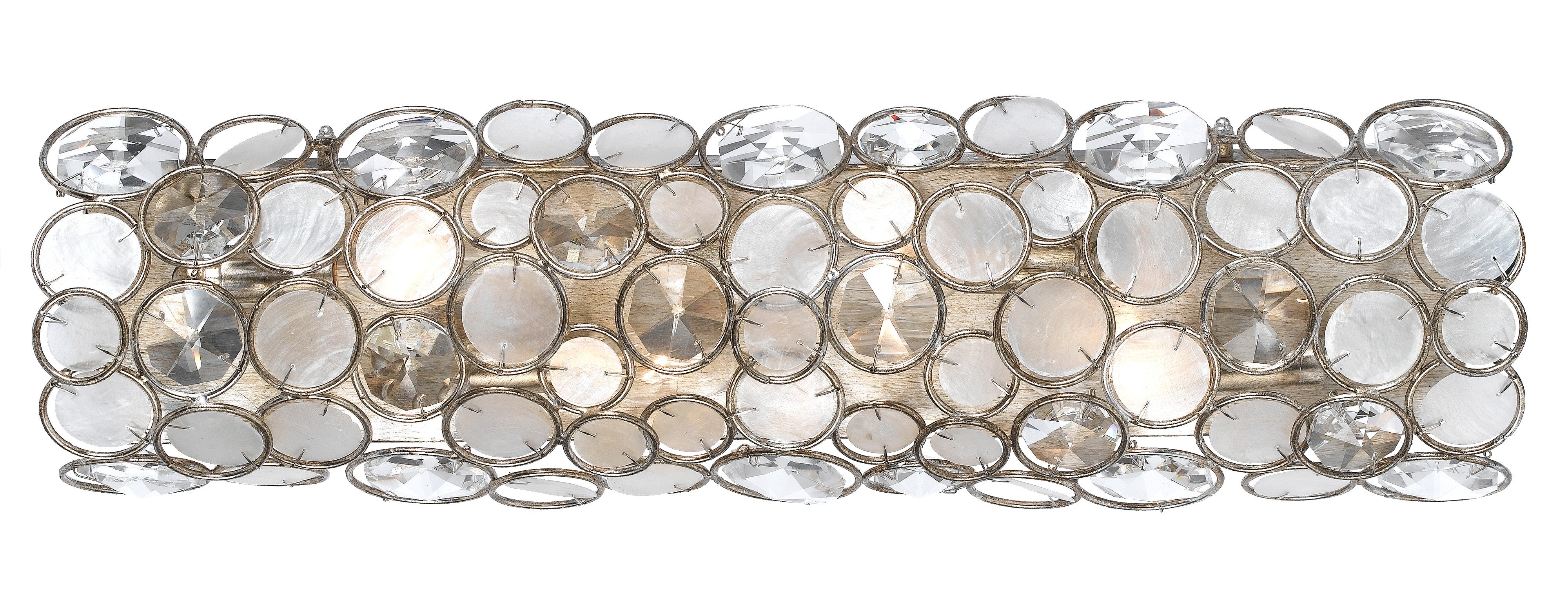 Crystorama Palla 526-SA – 24 Inch – 4 Light – Bath Vanity Light – Antique Silver – Damp Rated