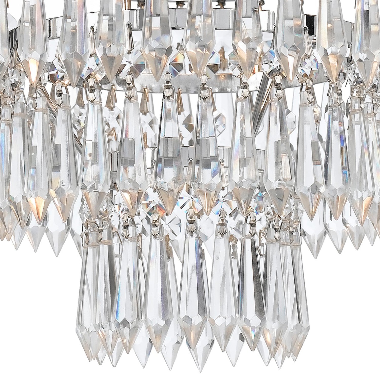 Crystorama Mercer 5260-EB-CL-MWP – 12 Inch – 3 Light – Semi Flush Mount Light – English Bronze – Damp Rated