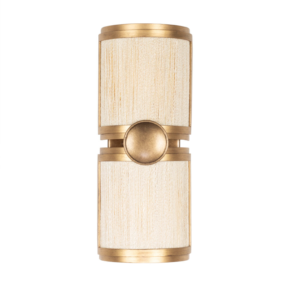 Button Wall Sconce – PEARLIZED ANTIQUE BRASS MODERN GOLD – 526821PABMG