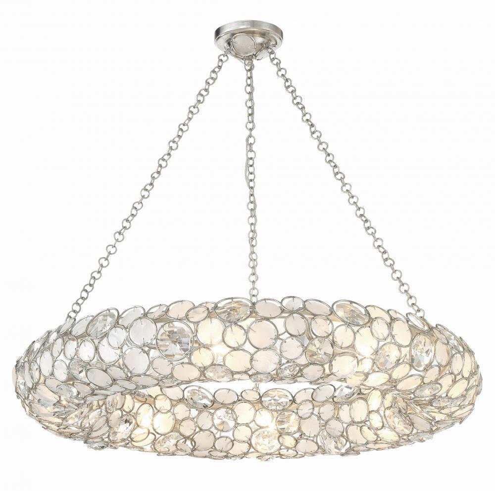 Crystorama PALLA 528P-SA Chandelier Americana - Antique Silver