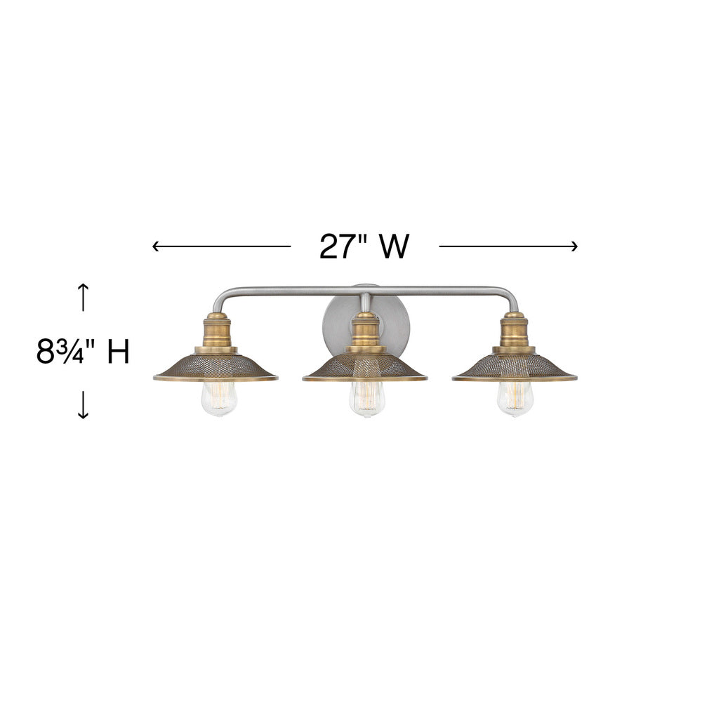 Hinkley Lighting RIGBY 5293AN Bathroom Fixture Industrial - Antique Nickel