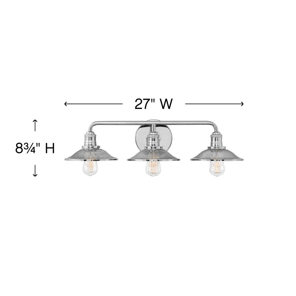 Hinkley Lighting RIGBY 5293PN Bathroom Fixture Industrial - Polished Nickel