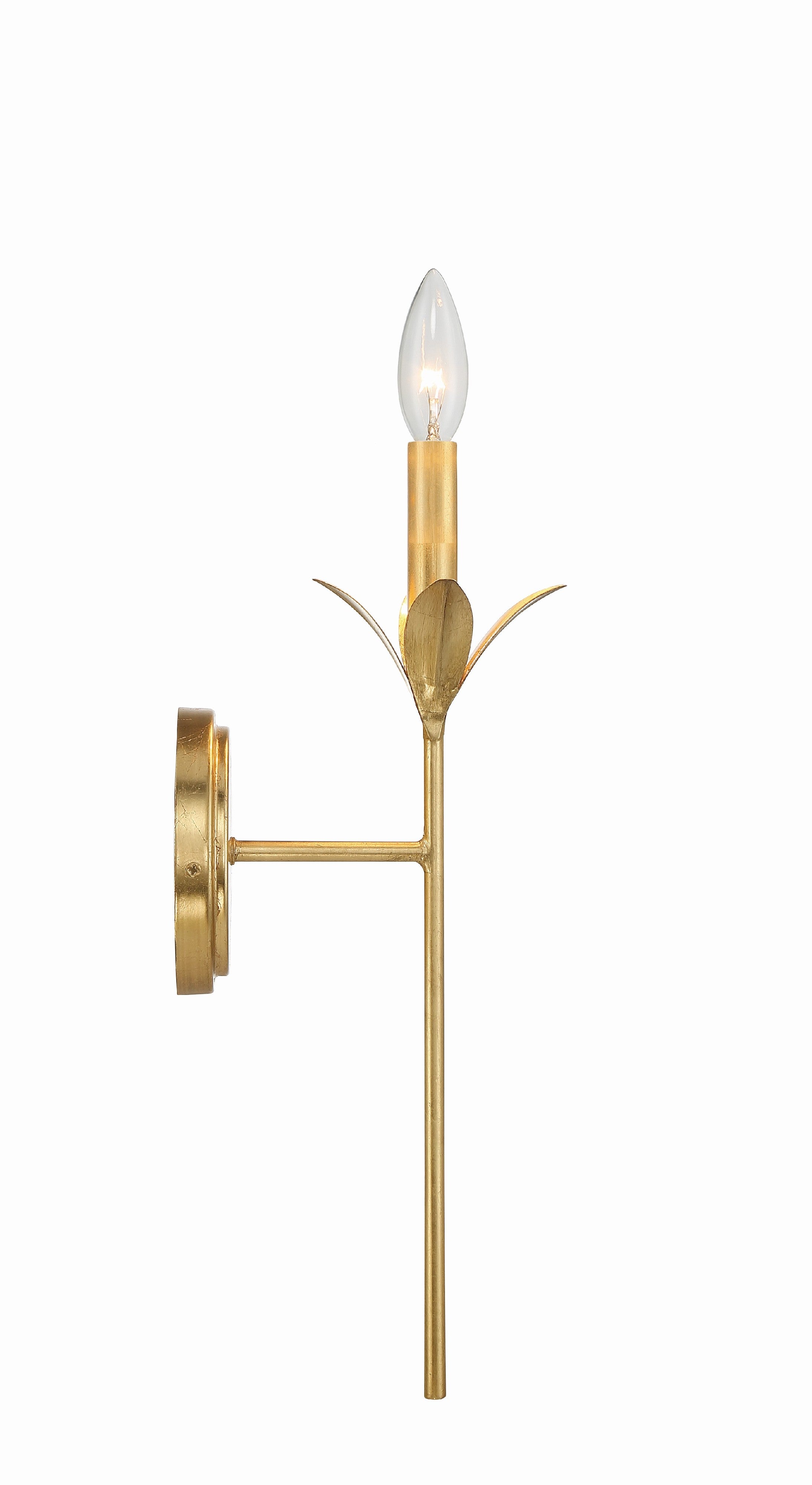 Crystorama Broche 531-GA – 6 Inch – 1 Light – Sconce – Antique Gold – Dry Rated