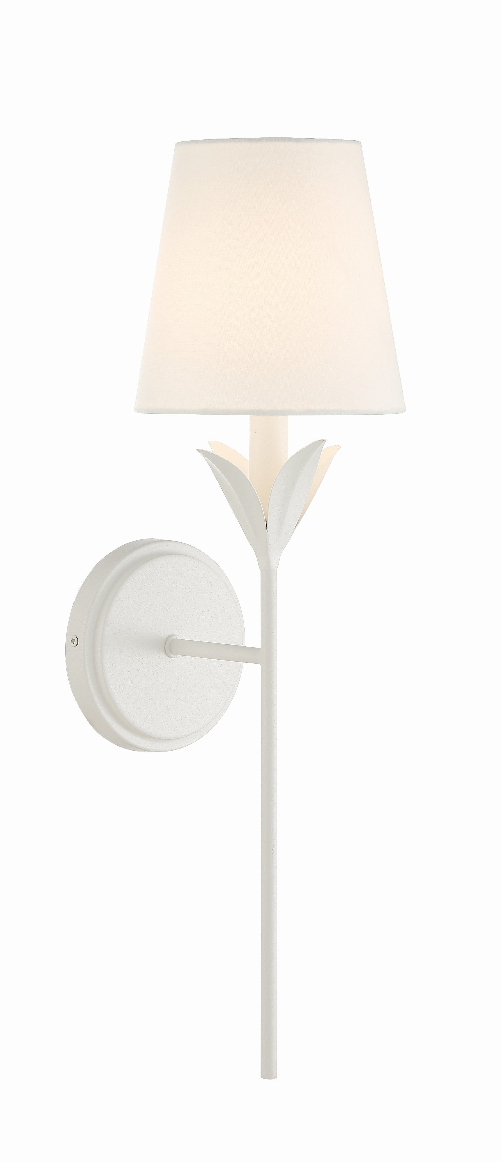 Crystorama Broche 531-MT – 6 Inch – 1 Light – Sconce – Matte White – Dry Rated