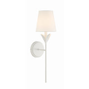 Crystorama Broche 531-MT – 6 Inch – 1 Light – Sconce – Matte White – Dry Rated