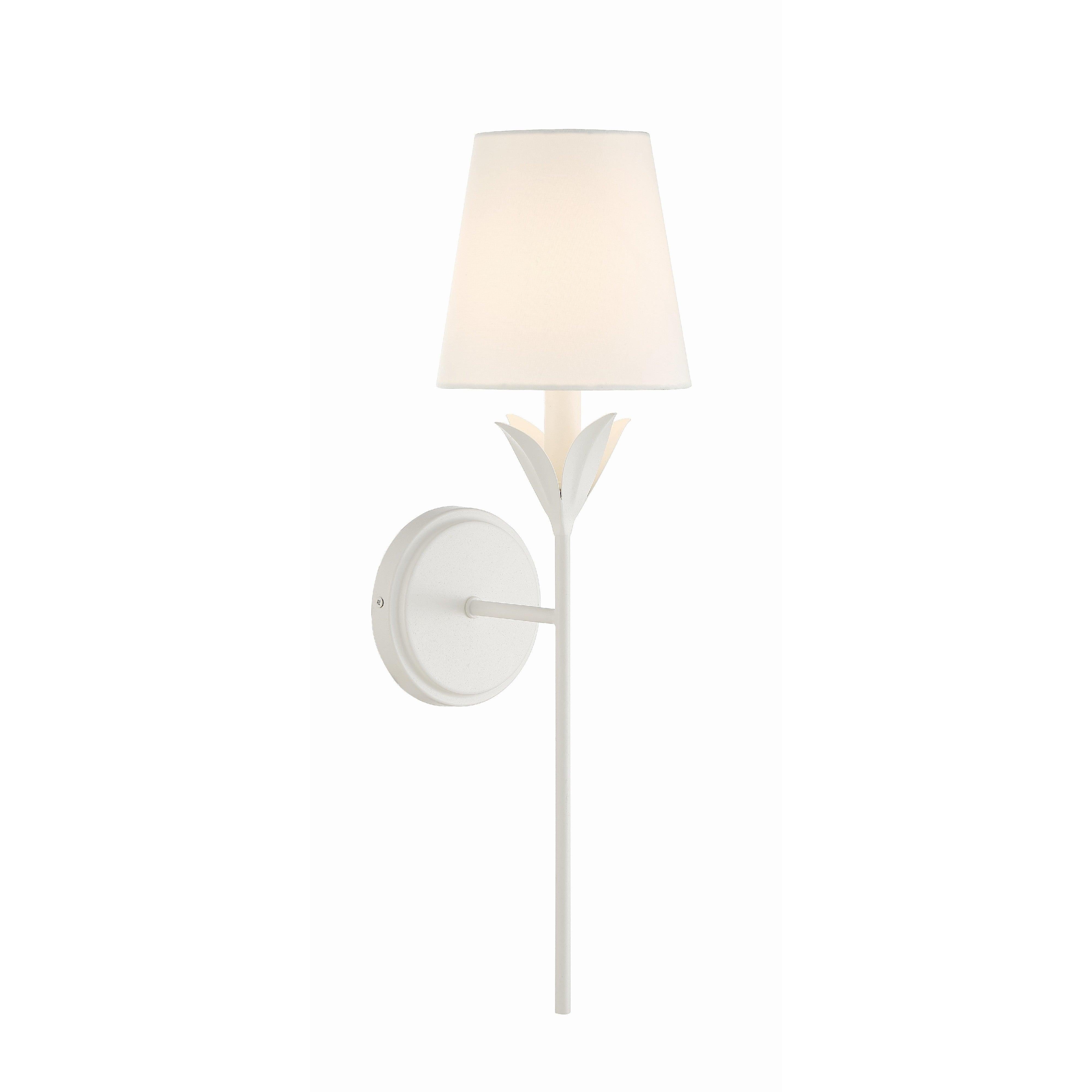 Crystorama Broche 531-MT – 6 Inch – 1 Light – Sconce – Matte White – Dry Rated