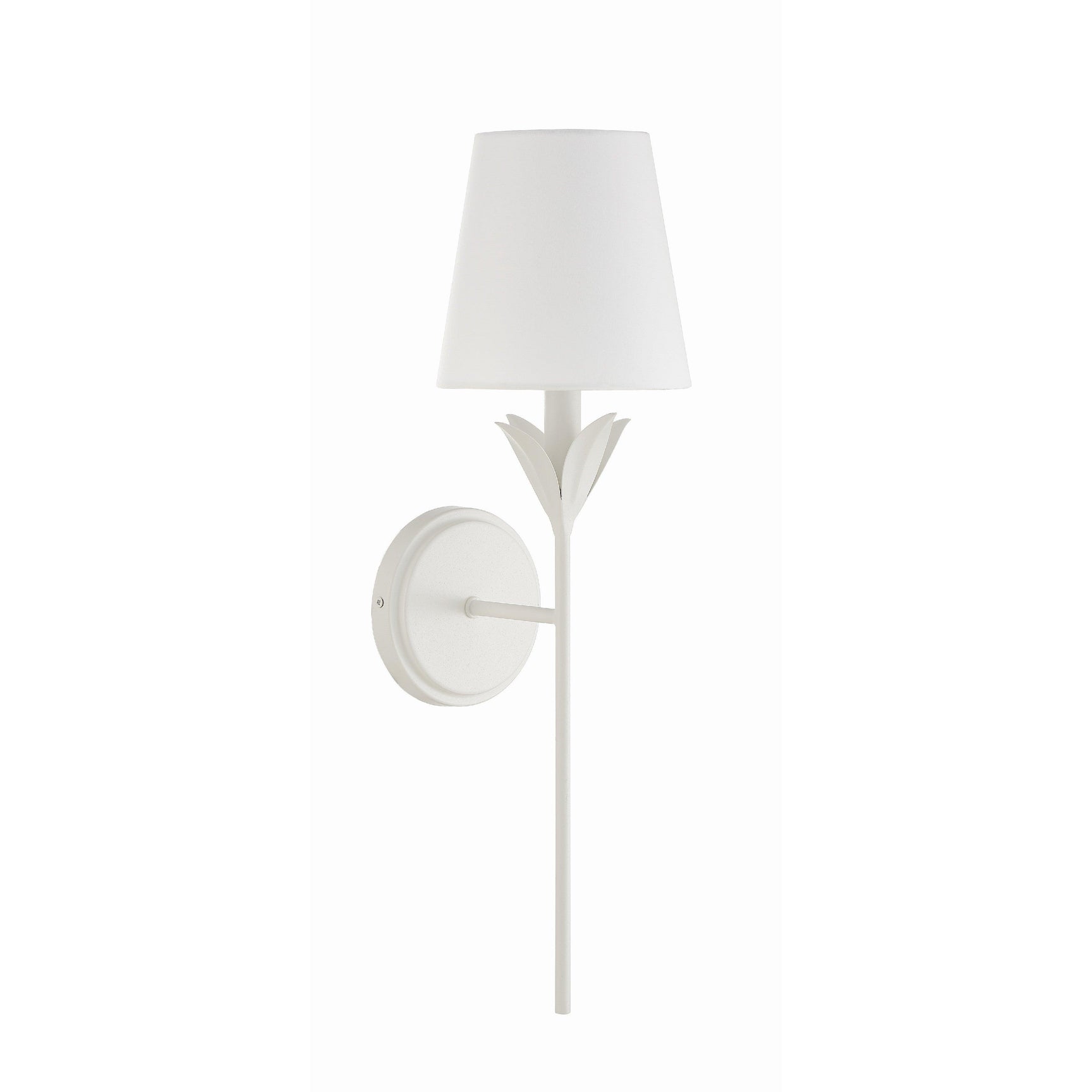 Crystorama Broche 531-MT – 6 Inch – 1 Light – Sconce – Matte White – Dry Rated