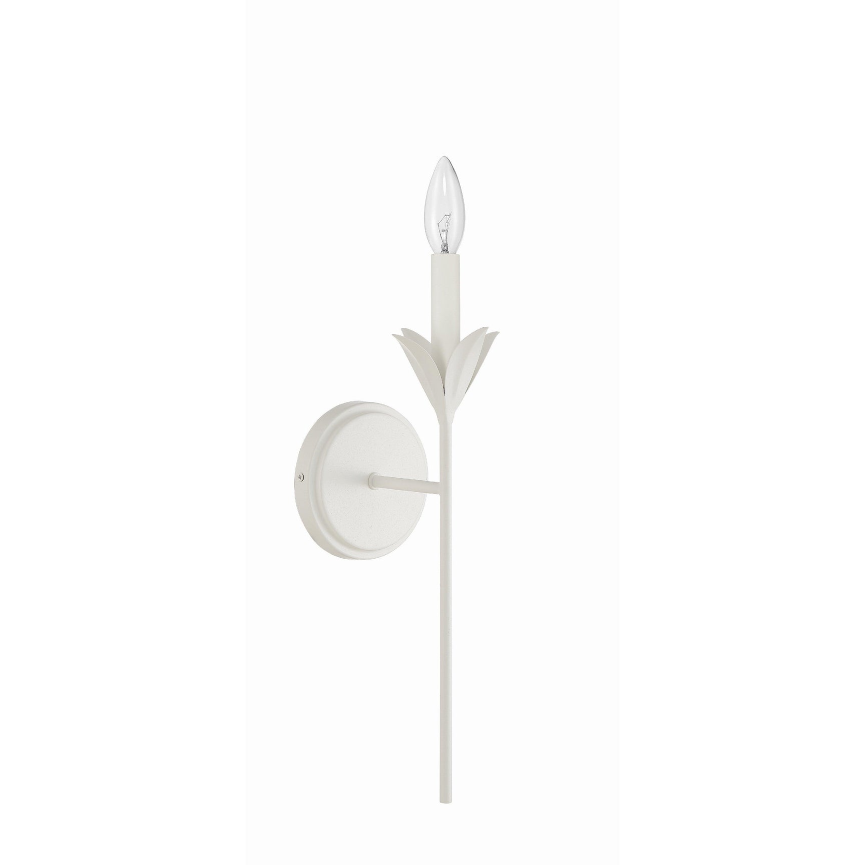 Crystorama Broche 531-MT – 6 Inch – 1 Light – Sconce – Matte White – Dry Rated