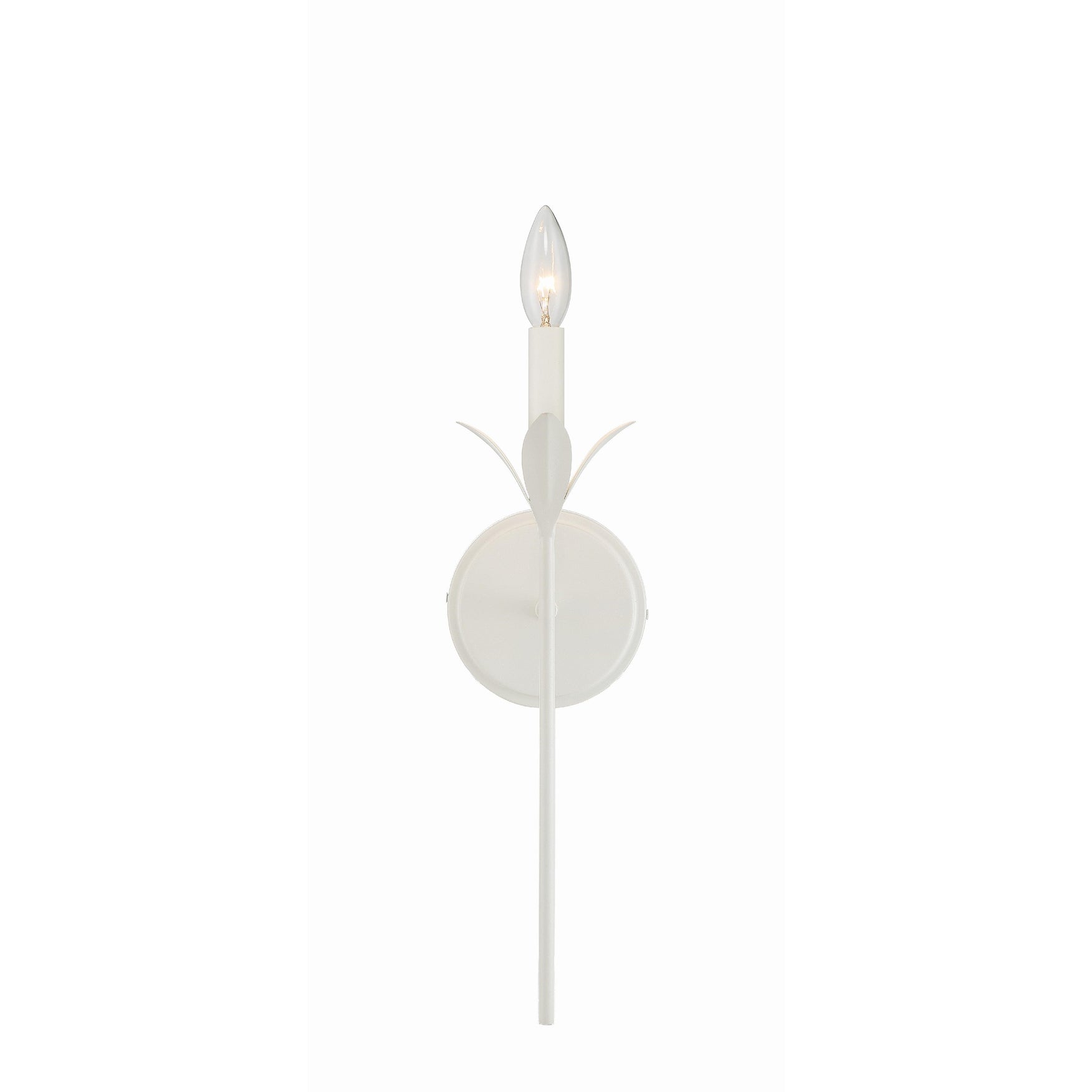Crystorama Broche 531-MT – 6 Inch – 1 Light – Sconce – Matte White – Dry Rated