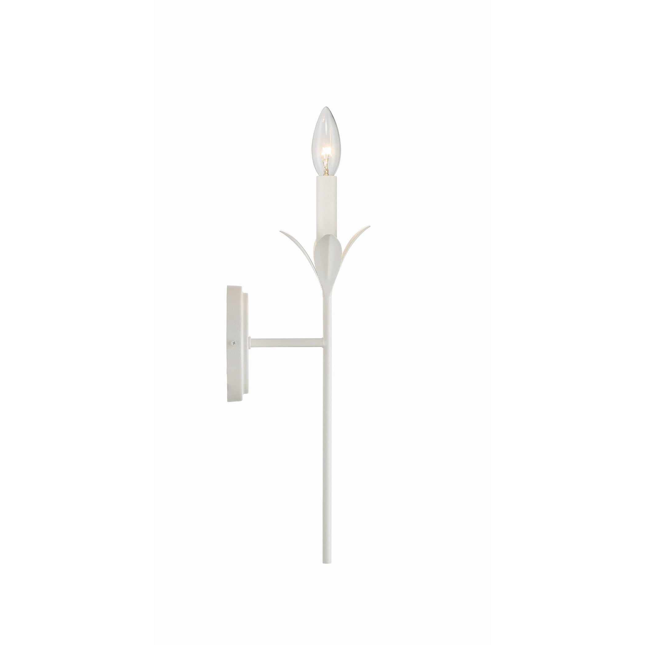 Crystorama Broche 531-MT – 6 Inch – 1 Light – Sconce – Matte White – Dry Rated