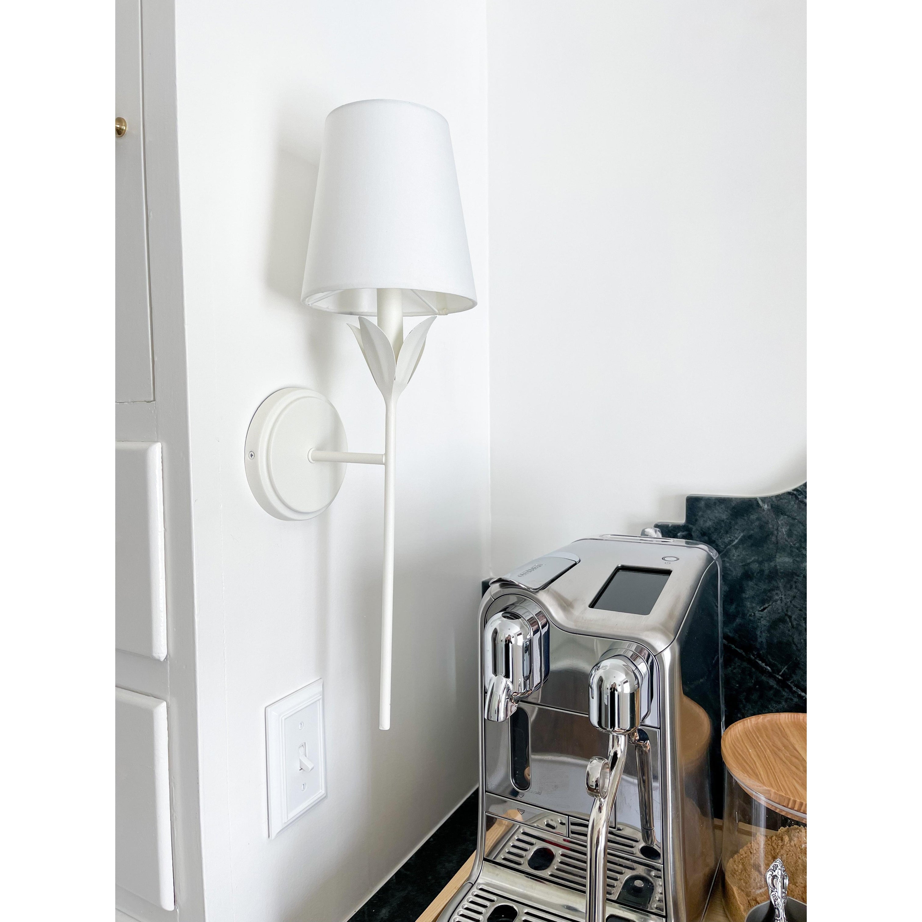 Crystorama Broche 531-MT – 6 Inch – 1 Light – Sconce – Matte White – Dry Rated