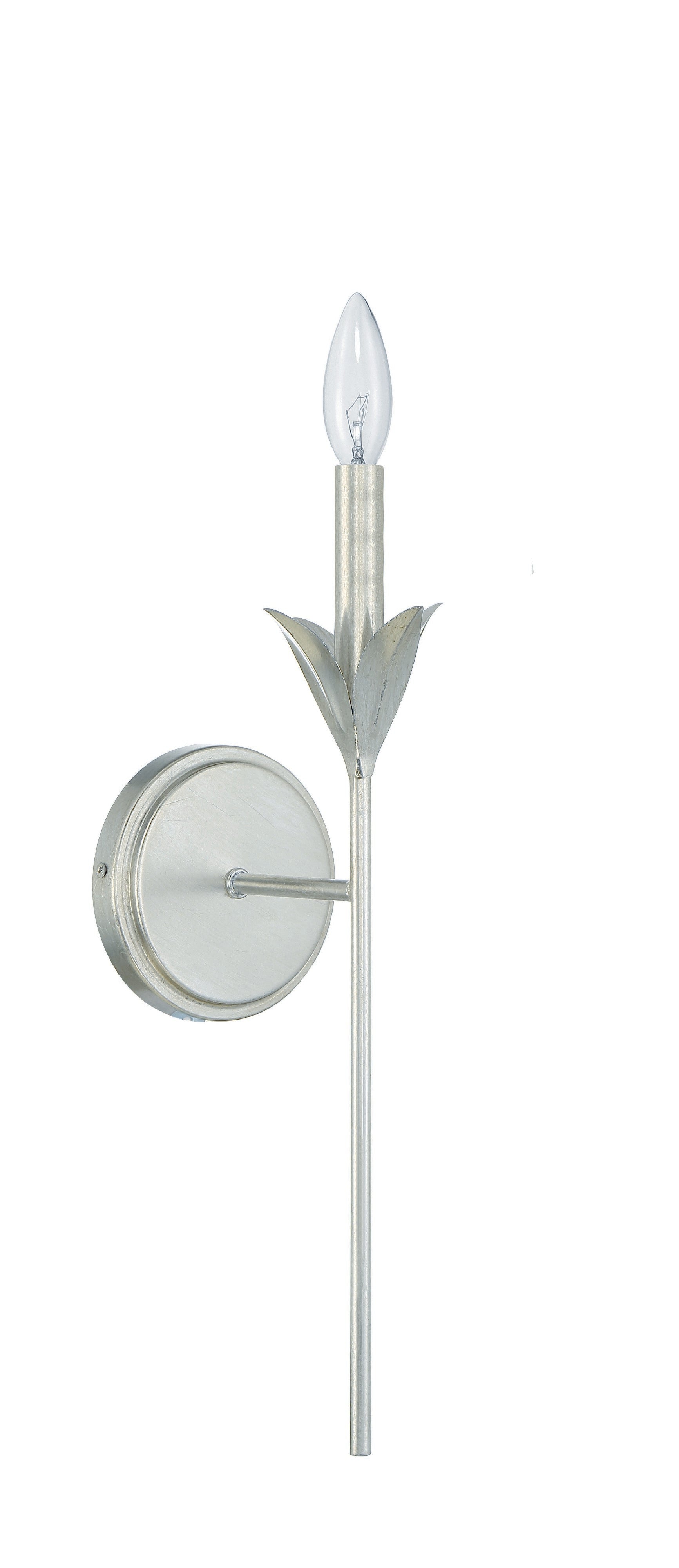 Crystorama Broche 531-SA – 6 Inch – 1 Light – Sconce – Antique Silver – Dry Rated