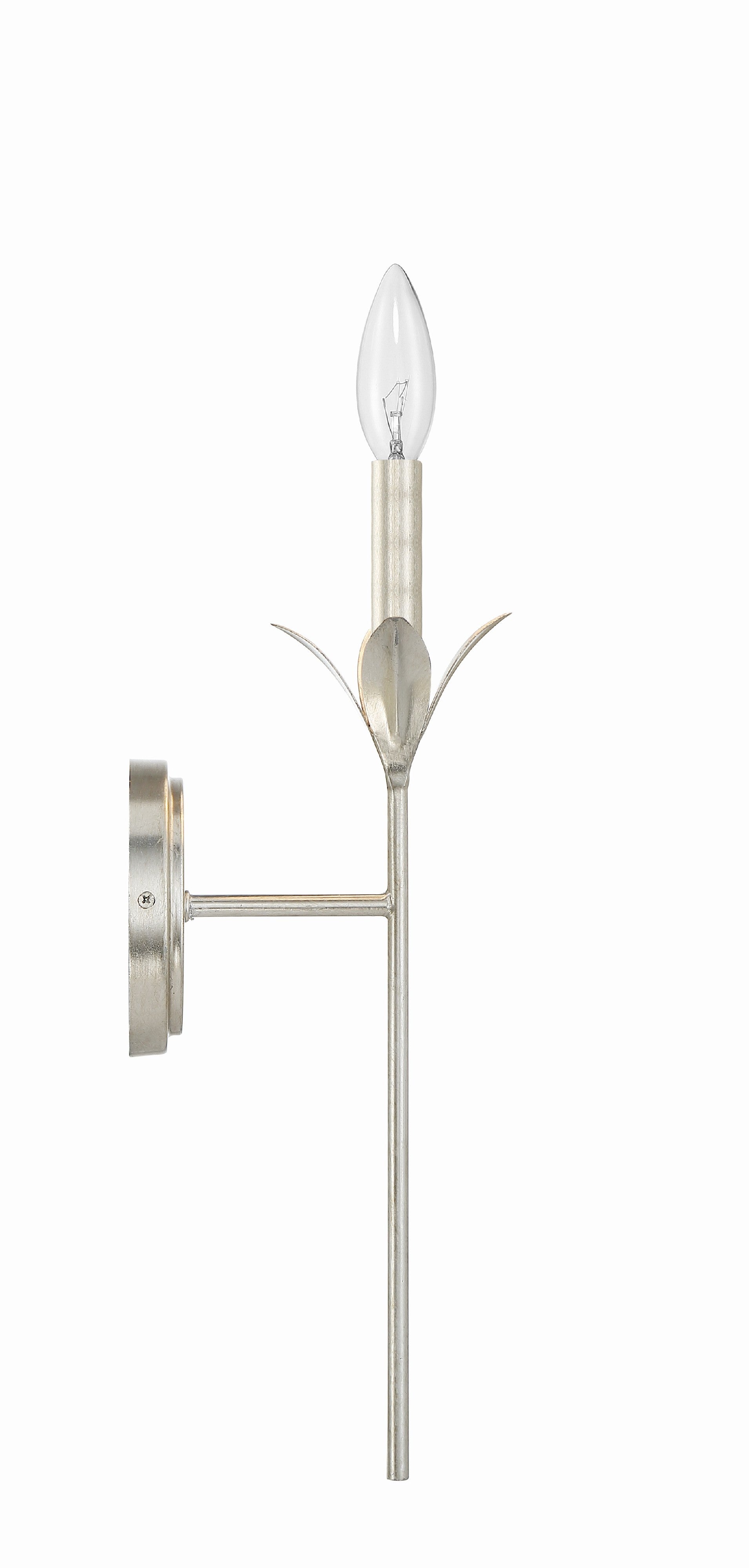 Crystorama Broche 531-SA – 6 Inch – 1 Light – Sconce – Antique Silver – Dry Rated