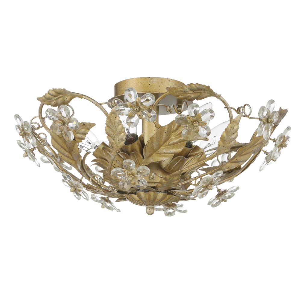 Crystorama PARIS MARKET 5316-GL Semi Flush Mt Contemporary - Gold Leaf