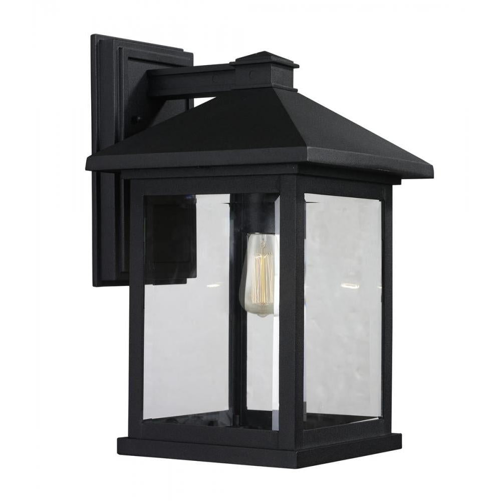 1 Light Outdoor Wall Light-Clear Beveled