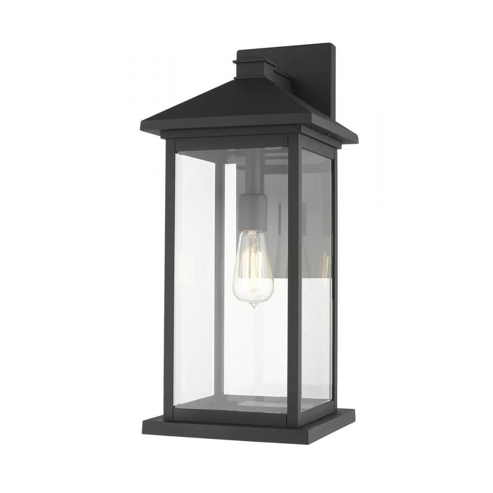 1 Light Outdoor Wall Light-Clear Beveled