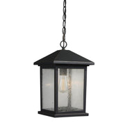 1 Light Outdoor Chain Mount Ceiling Fixture-Clear Seedy