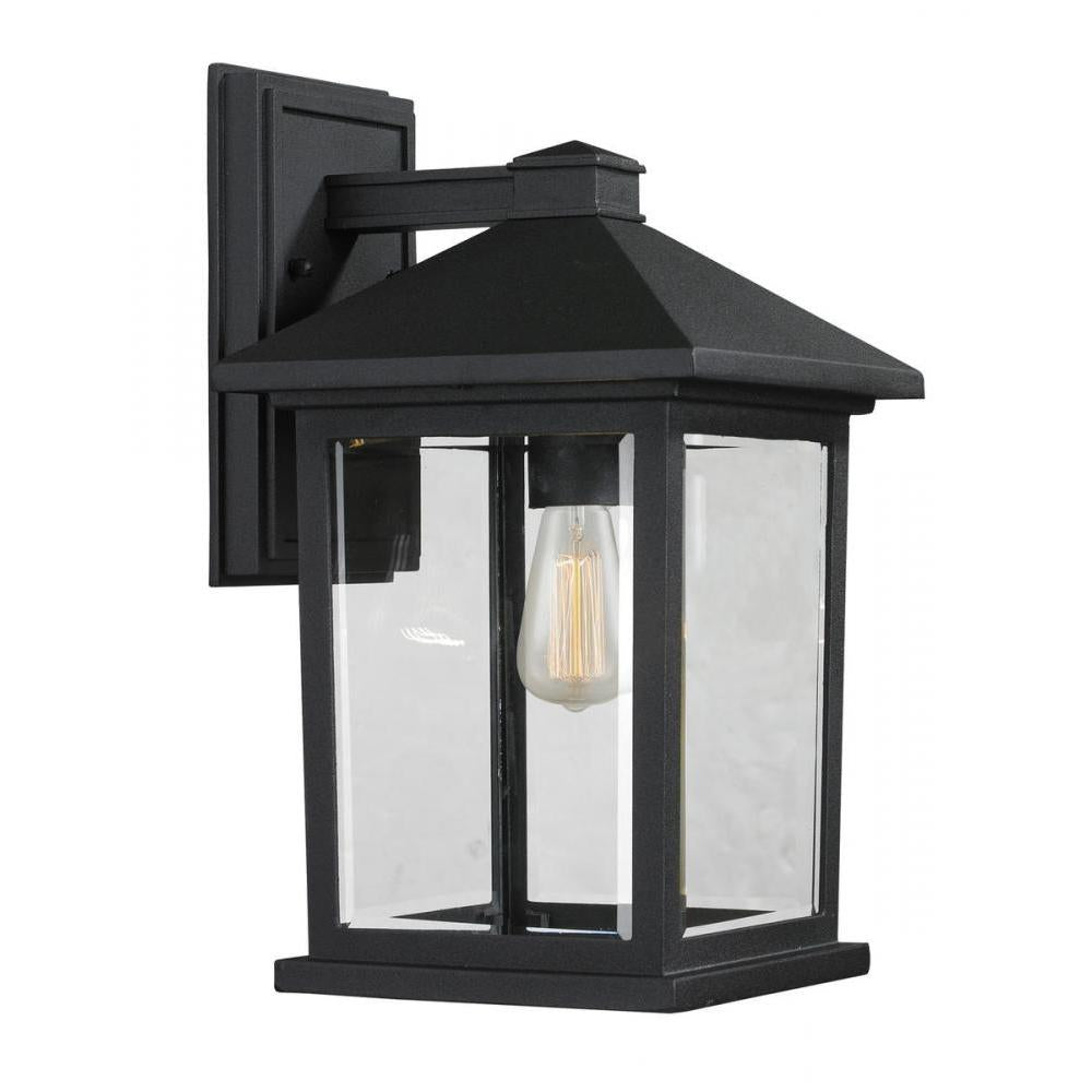 1 Light Outdoor Wall Light-Clear Beveled