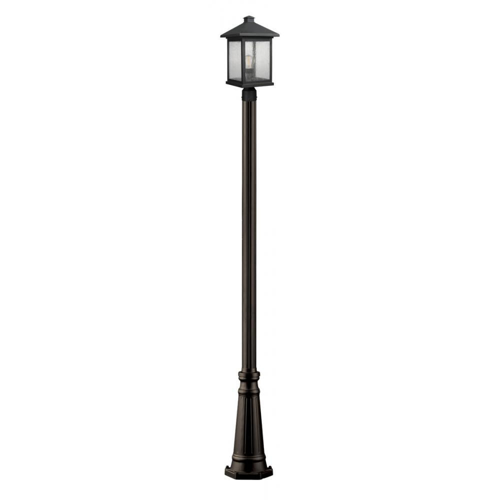 1 Light Outdoor Post Mounted Fixture-Clear Seedy