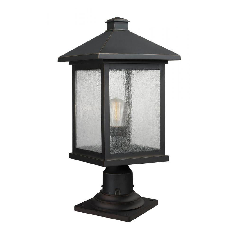 1 Light Outdoor Pier Mounted Fixture-Clear Seedy