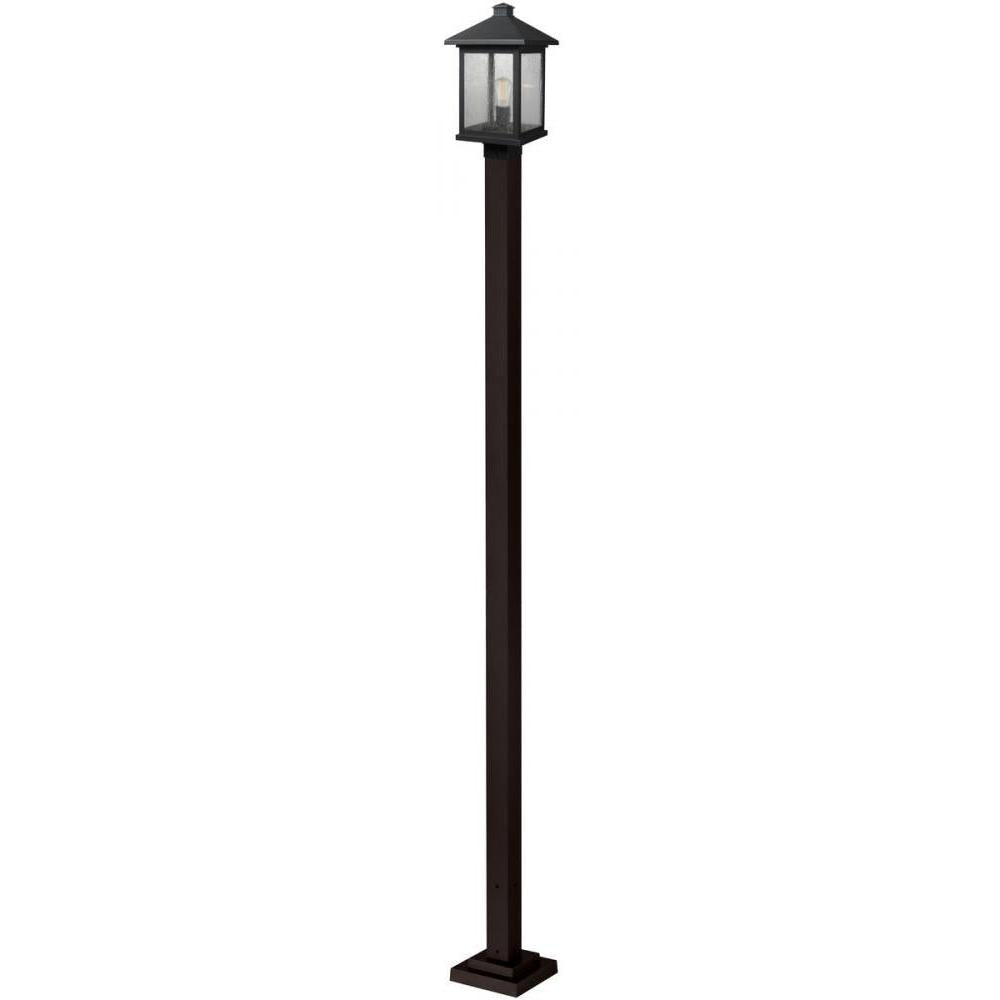 1 Light Outdoor Post Mounted Fixture-Clear Seedy