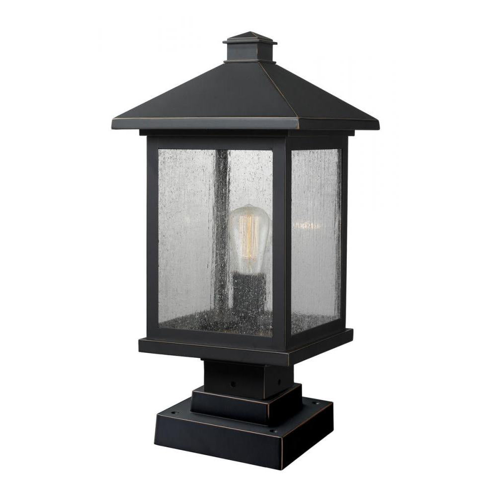 1 Light Outdoor Pier Mounted Fixture-Clear Seedy