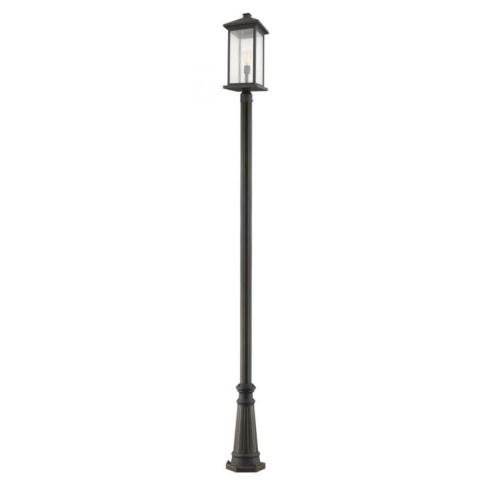 1 Light Outdoor Post Mounted Fixture-Clear Seedy