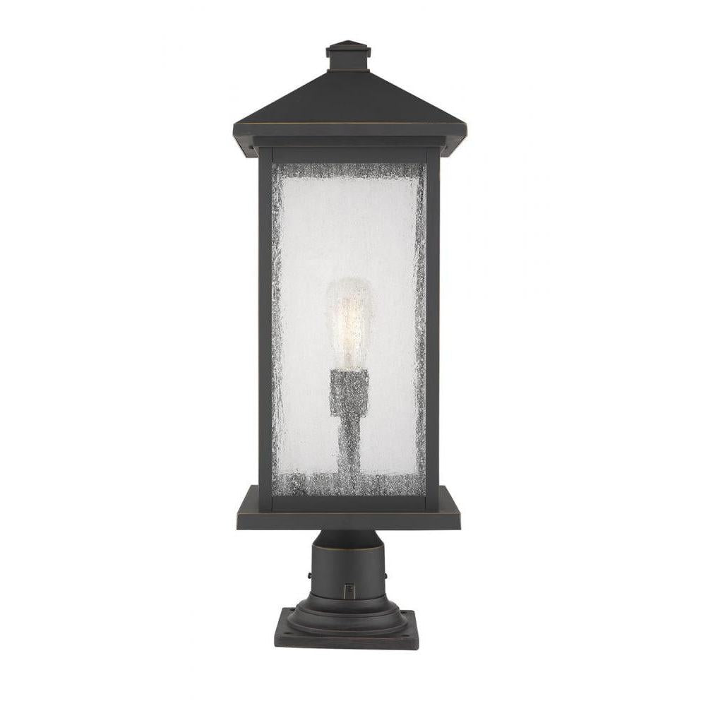 1 Light Outdoor Pier Mounted Fixture-Clear Seedy