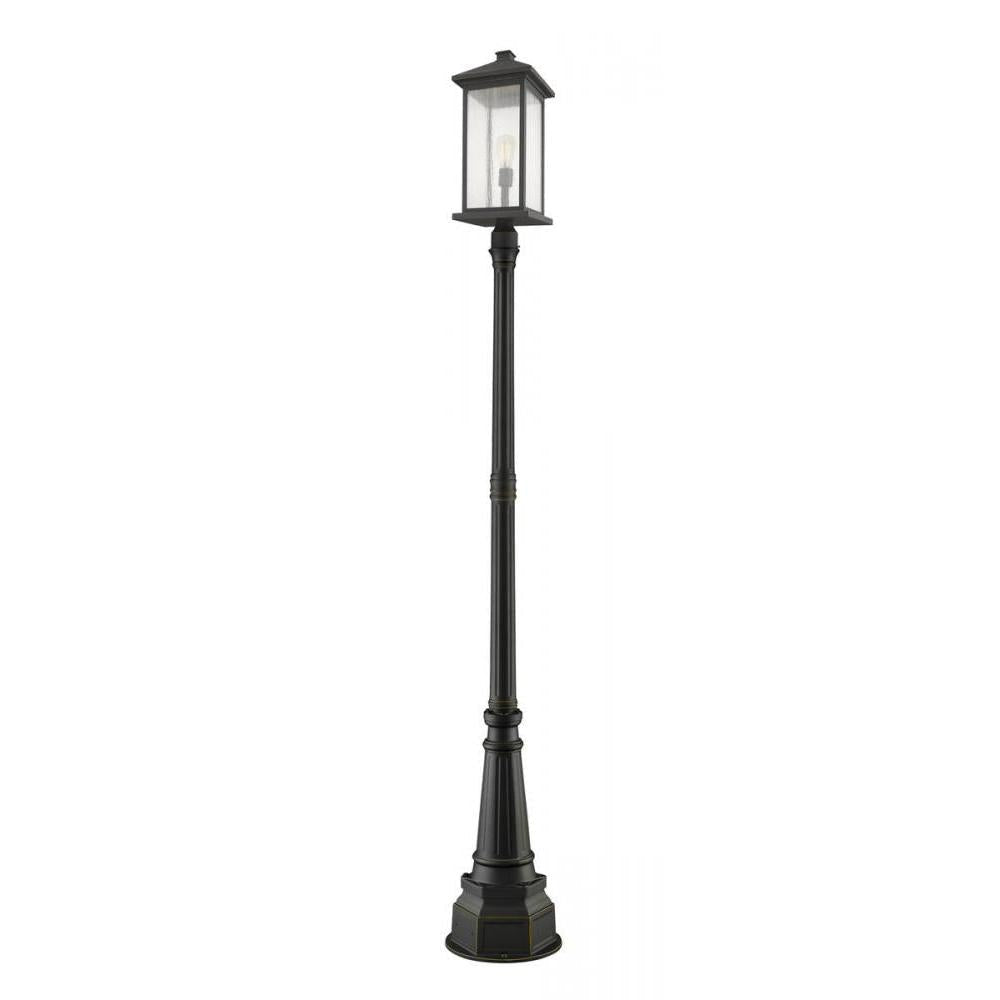 1 Light Outdoor Post Mounted Fixture-Clear Seedy