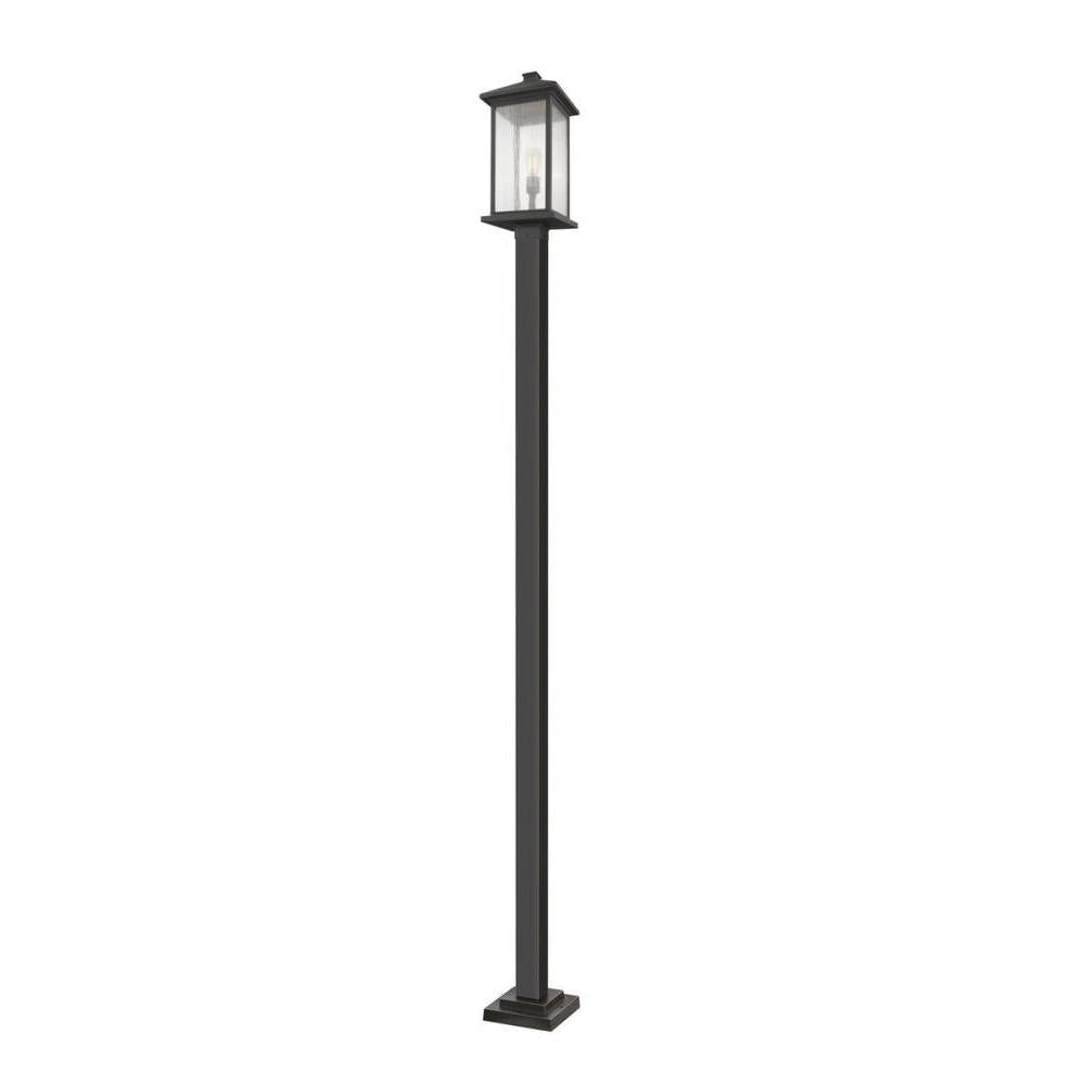 1 Light Outdoor Post Mounted Fixture-Clear Seedy
