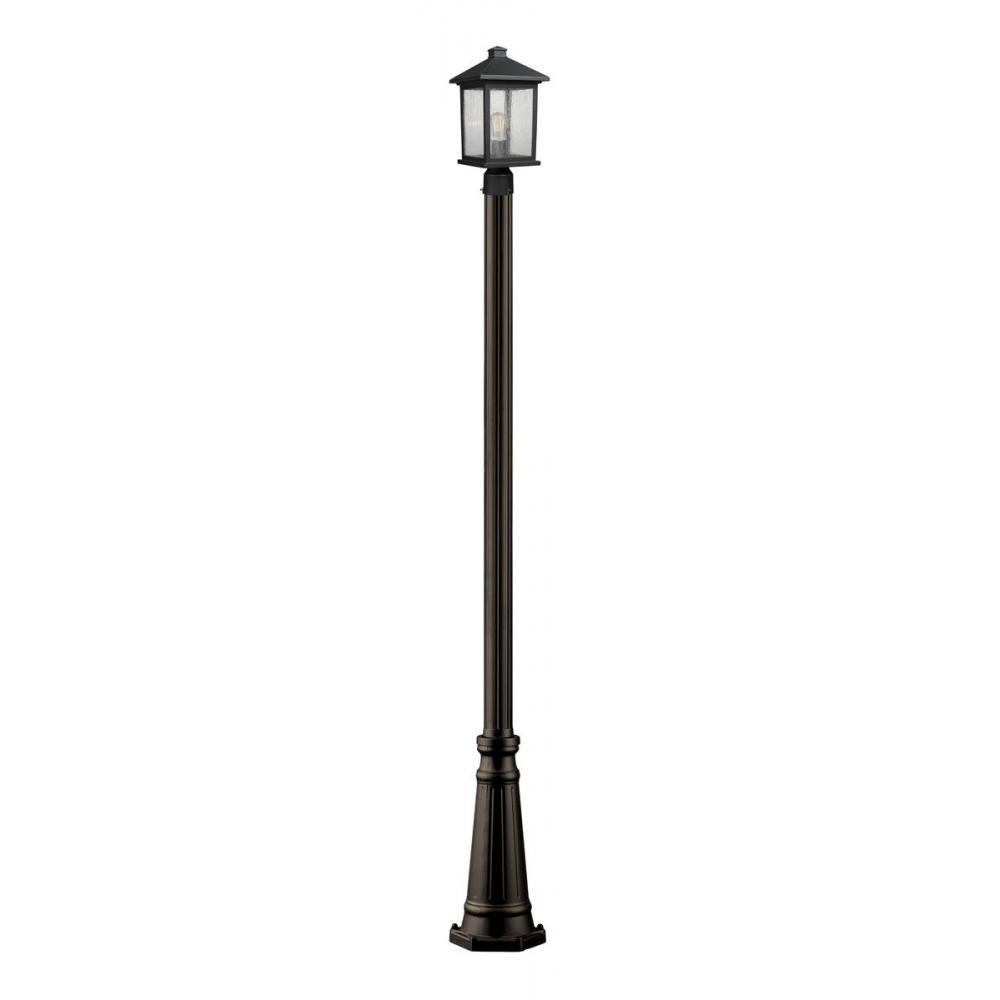 1 Light Outdoor Post Mounted Fixture-Clear Seedy