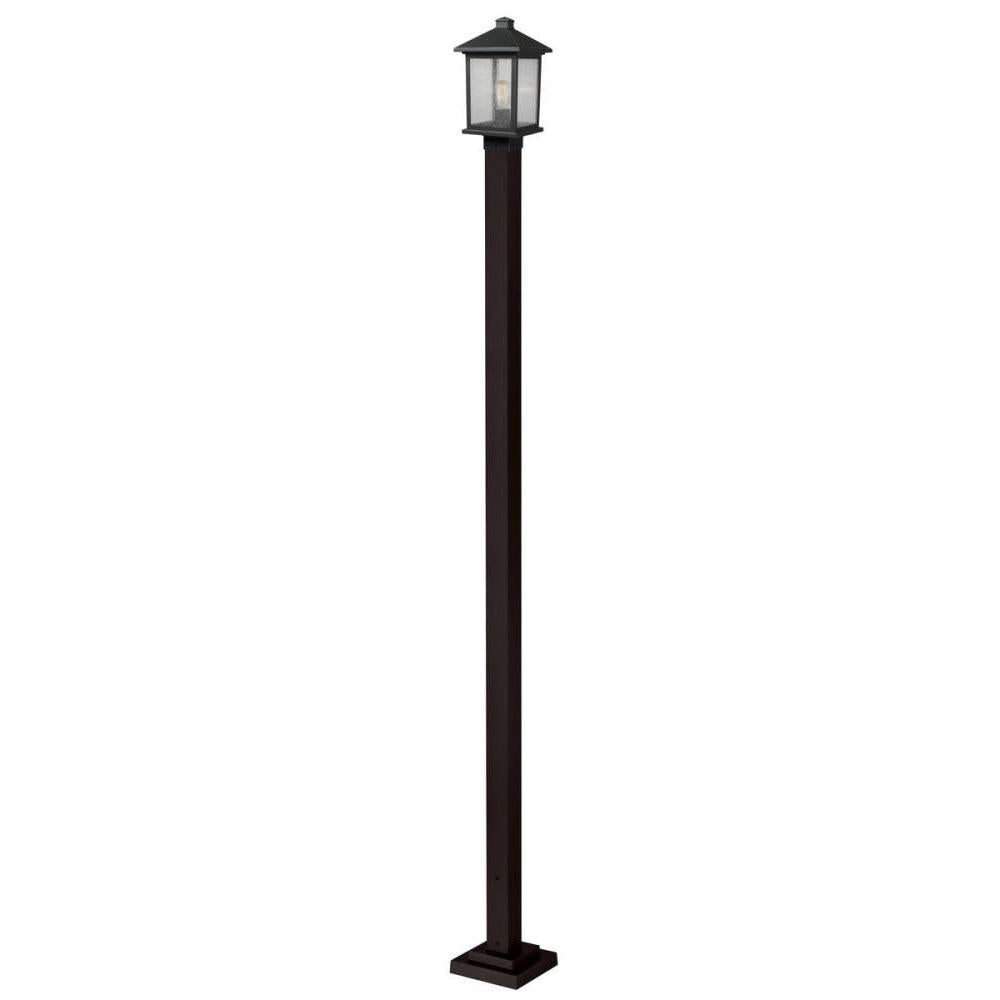 1 Light Outdoor Post Mounted Fixture-Clear Seedy