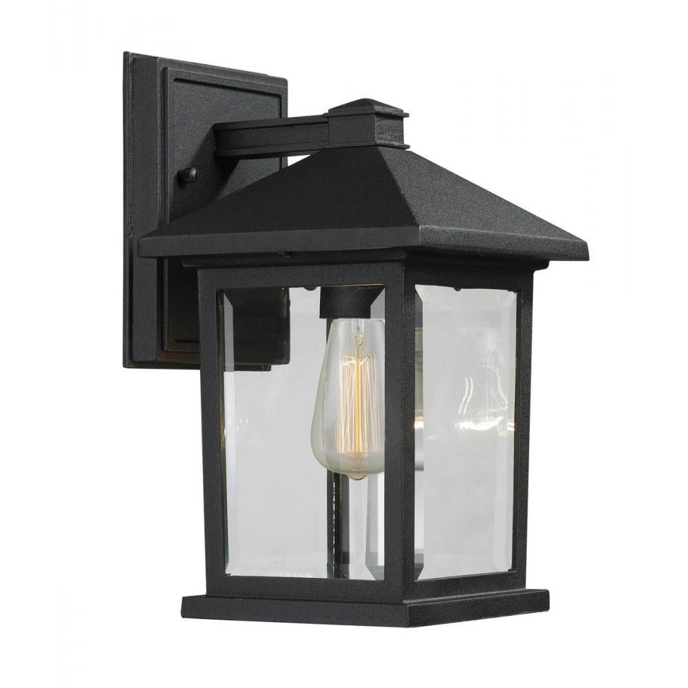 1 Light Outdoor Wall Light-Clear Beveled