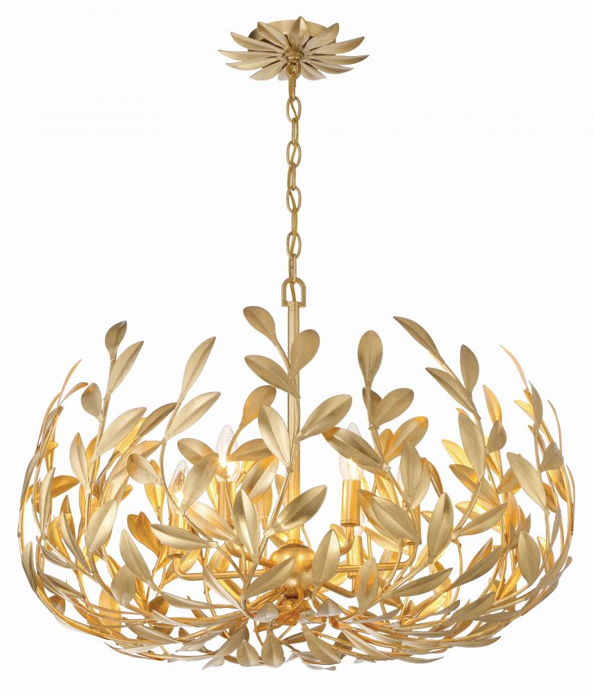 Crystorama BROCHE 533-GA Chandelier Contemporary - Antique Gold