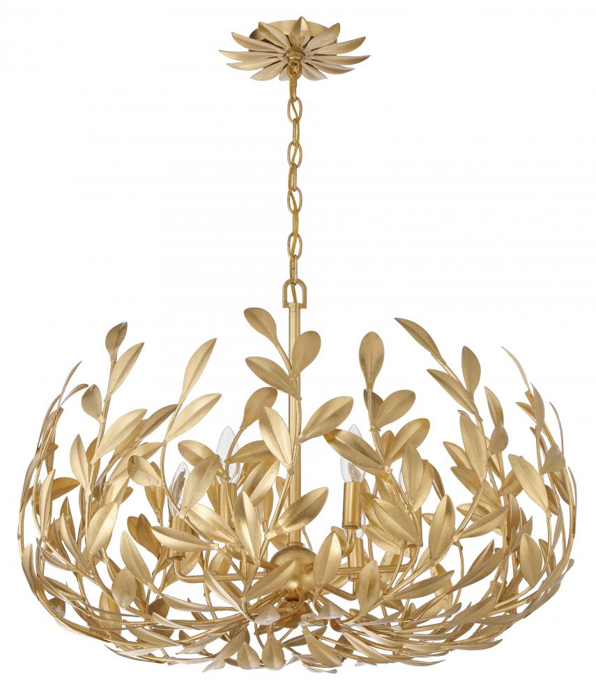 Crystorama BROCHE 533-GA Chandelier Contemporary - Antique Gold