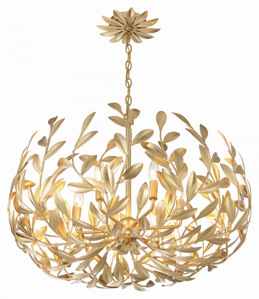 Crystorama BROCHE 533-GA Chandelier Contemporary - Antique Gold