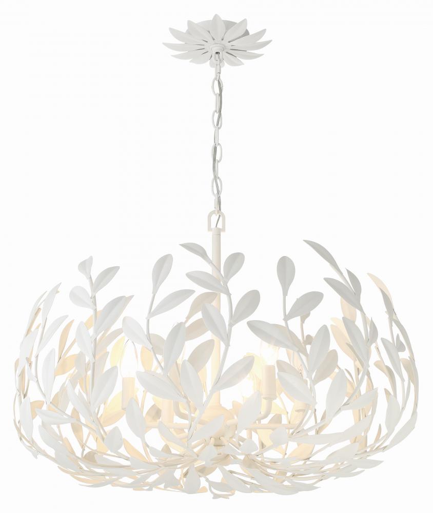 Crystorama BROCHE 533-MT Chandelier Contemporary - Matte White