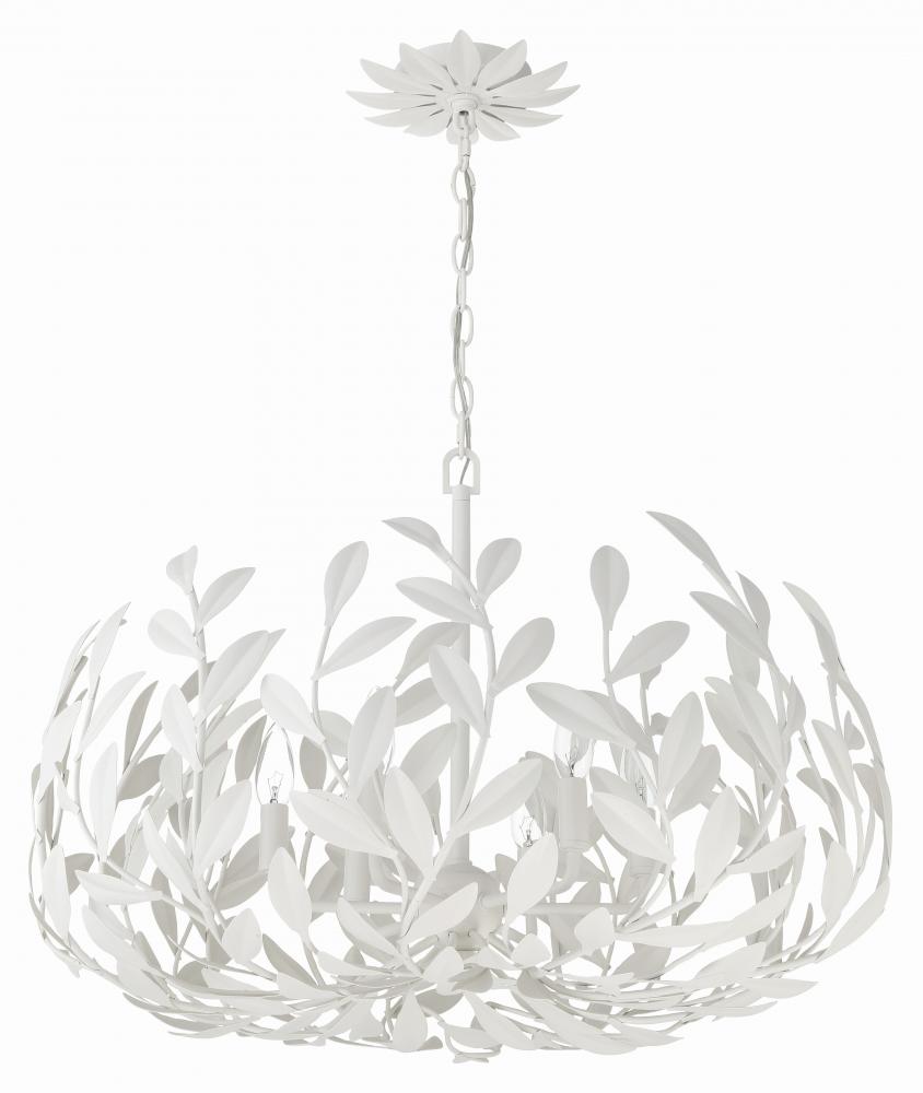 Crystorama BROCHE 533-MT Chandelier Contemporary - Matte White