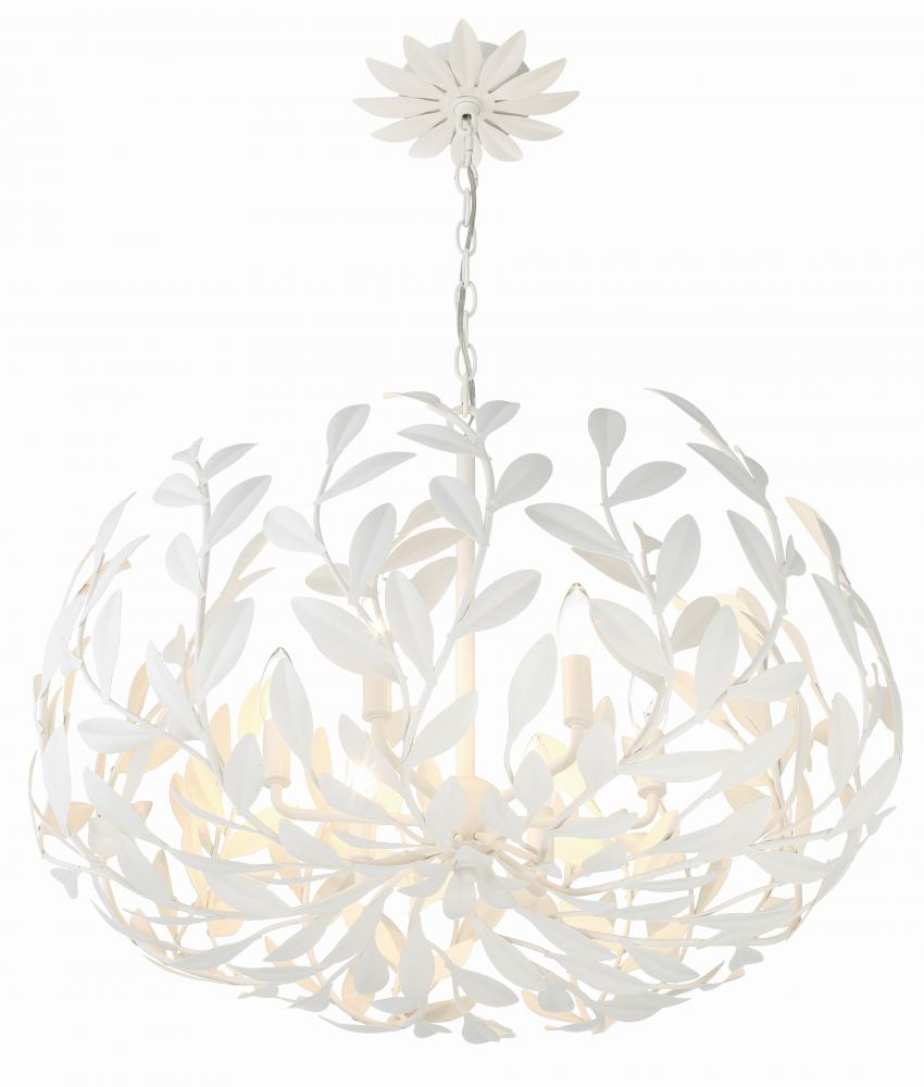 Crystorama BROCHE 533-MT Chandelier Contemporary - Matte White