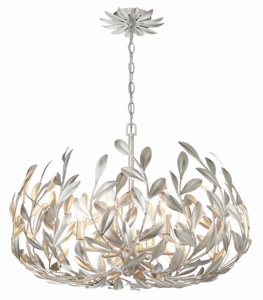 Crystorama BROCHE 533-SA Chandelier Contemporary - Antique Silver