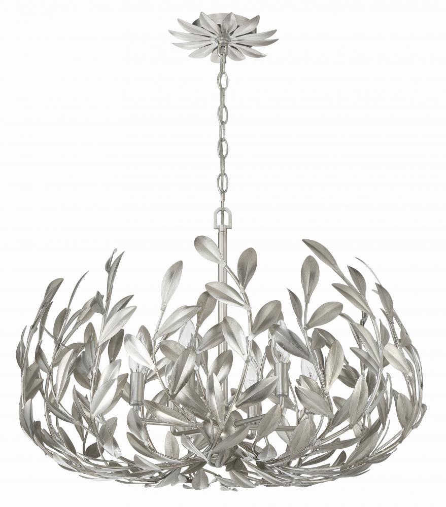 Crystorama BROCHE 533-SA Chandelier Contemporary - Antique Silver