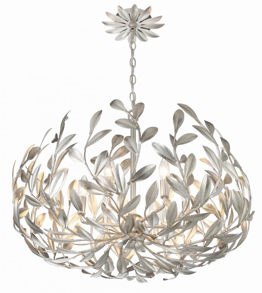 Crystorama BROCHE 533-SA Chandelier Contemporary - Antique Silver