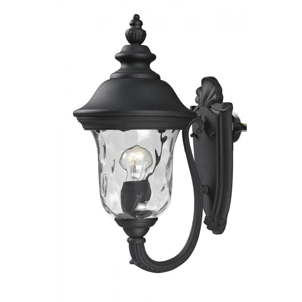 1 Light Outdoor Wall Light-Clear Waterglass