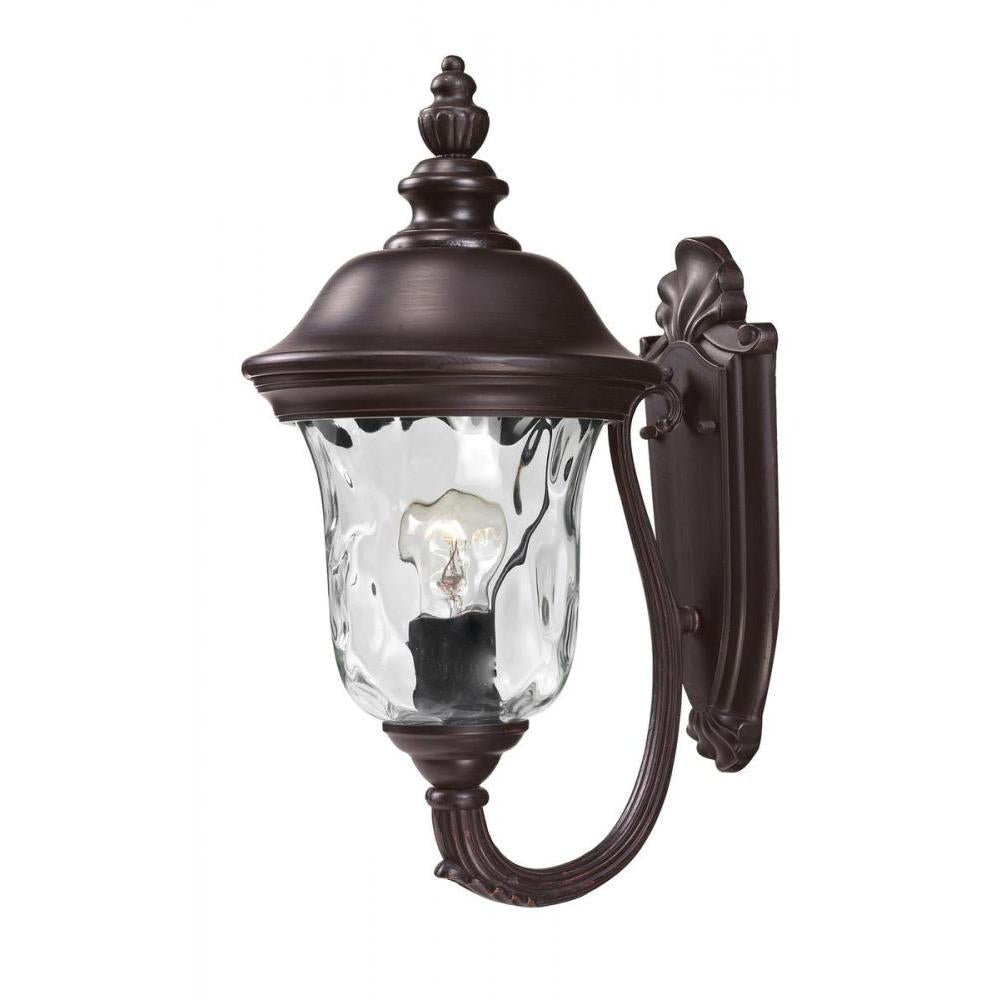 1 Light Outdoor Wall Light-Clear Waterglass