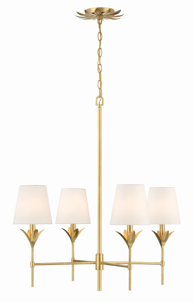 Crystorama BROCHE 534-GA Chandelier Contemporary - Antique Gold