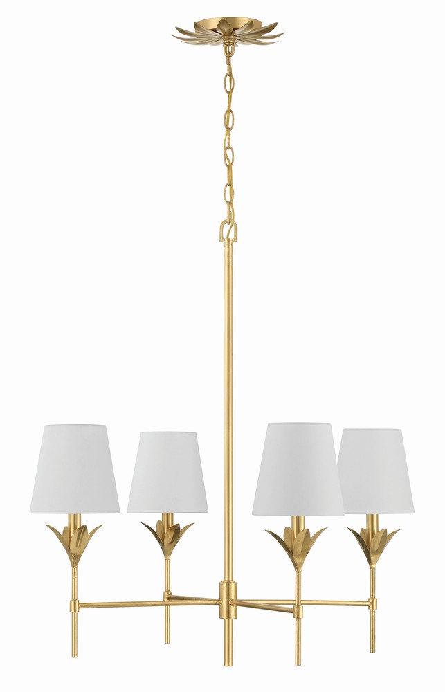 Crystorama BROCHE 534-GA Chandelier Contemporary - Antique Gold