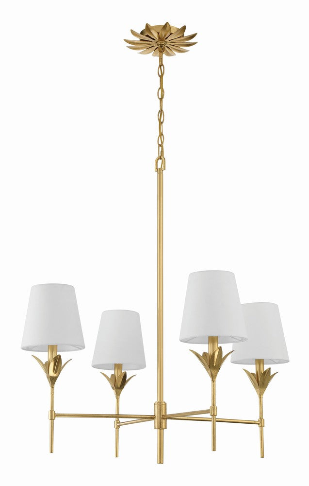 Crystorama BROCHE 534-GA Chandelier Contemporary - Antique Gold