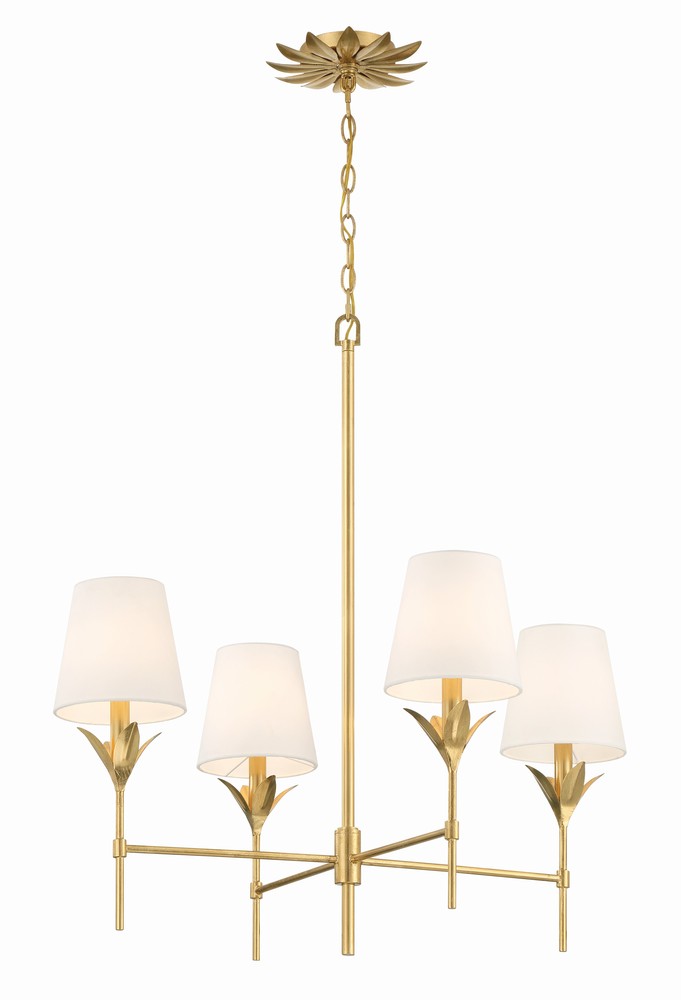 Crystorama BROCHE 534-GA Chandelier Contemporary - Antique Gold