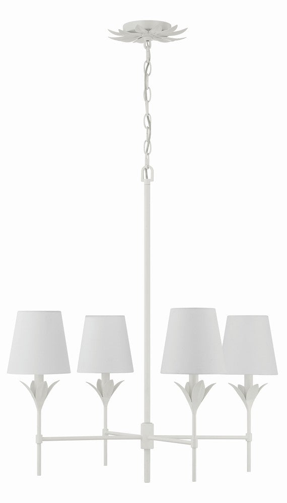 Crystorama BROCHE 534-MT Chandelier Contemporary - Matte White